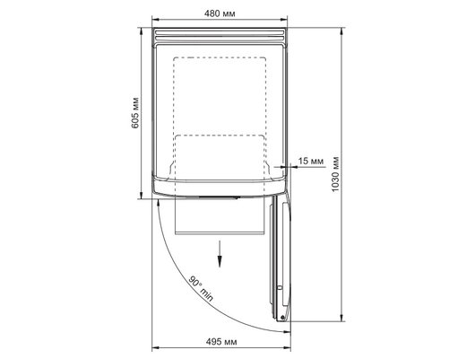 Морозильная камера вертикальная БИРЮСА 412